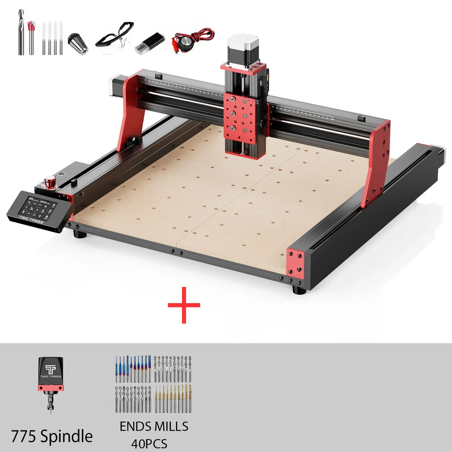 TWOTREES TTC450 Pro CNC Machine 4Axis Metal Cutting Machine For CNC Router Machine And Laser Engraving Cutting Wood GRBL Control