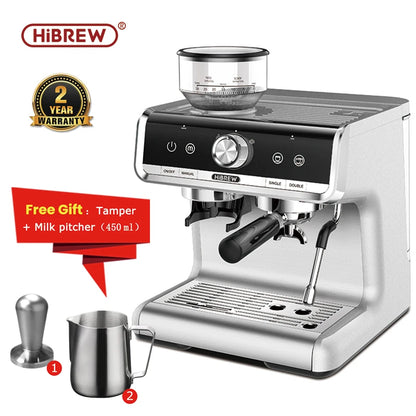HiBREW  Barista Pro 20Bar Bean to Espresso,Cafetera  Commercial Level Coffee Machine with Full Kit for Cafe Hotel Restaurant H7