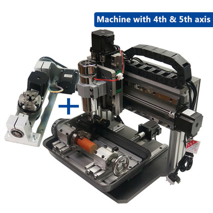 LY Mini DIY CNC Router 3020 Square Line Rail 500W ER11 Spindle 3 /4 /5 Axis PCB Wood Milling Metal Engraving Machine USB Port