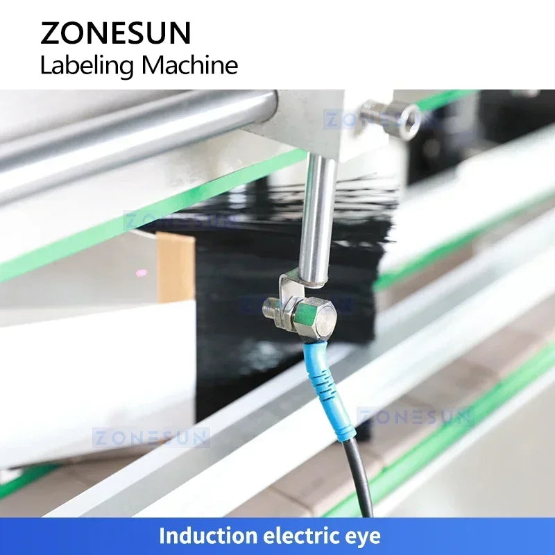 ZONESUN ZS-TB300I Vertical Single Side Glue Bottle Labeling Machine for Flat Surface Packaging