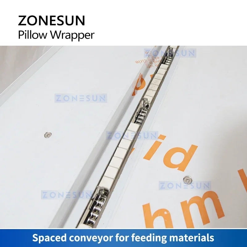 ZONESUN Automatic Pillow Packaging Horizontal Flow Wrapper Machine Pouch Packing Production Machine ZS-ZB370S